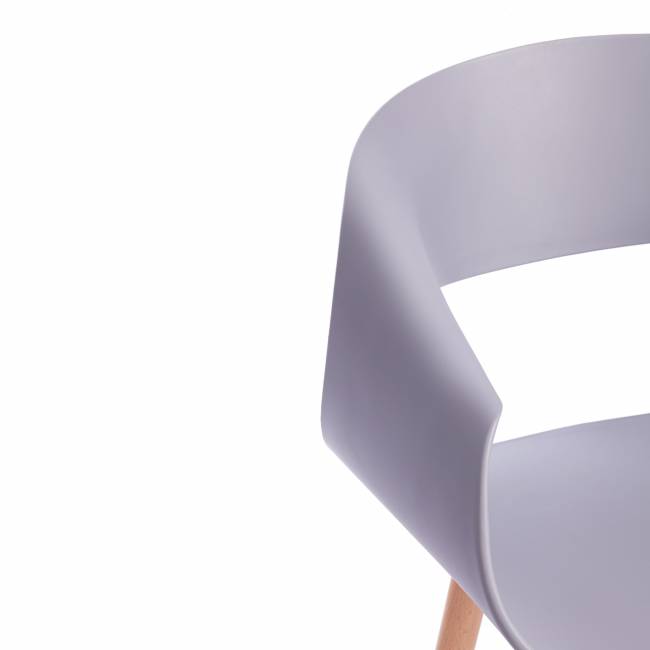 Стул QXX (mod. C1058-1) пластик/дерево, 60 х 53 х 81 см, Grey (серый) 92717 / натуральный (Комплект из 4 шт.) серый пластик/дерево Стул QXX (mod. C1058-1) пластик/дерево, 60 х 53 х 81 см, Grey (серый) 92717 / натуральный (Комплект из 4 шт.) серый пластик/дерево