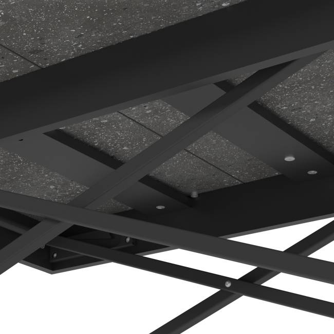 Стол универсальный трансформируемый АНДРЭ Loft ЛДСП терраццо/чёрный