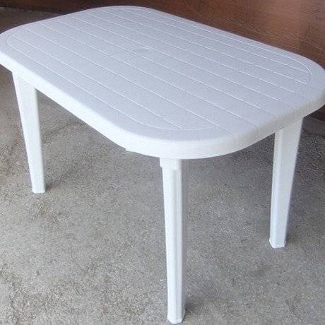 Стол пластиковый овальный белый