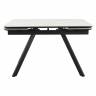 Стол Arthur раскладной 120-184x80x75см, керамогранит белый мрамор Greys White, чёрный Стол Arthur раскладной 120-184x80x75см, керамогранит белый мрамор Greys White, чёрный