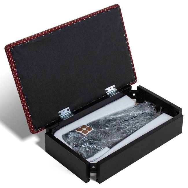 Банкетка Ретро М с ящиком венге, ткань коронка