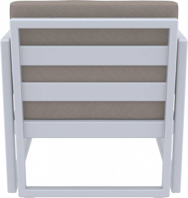 Комплект пластиковой мебели Mykonos XL серебристый, светло-коричневый