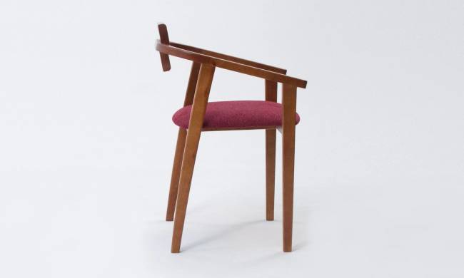 Стул-кресло Челси ПМ орех/красный