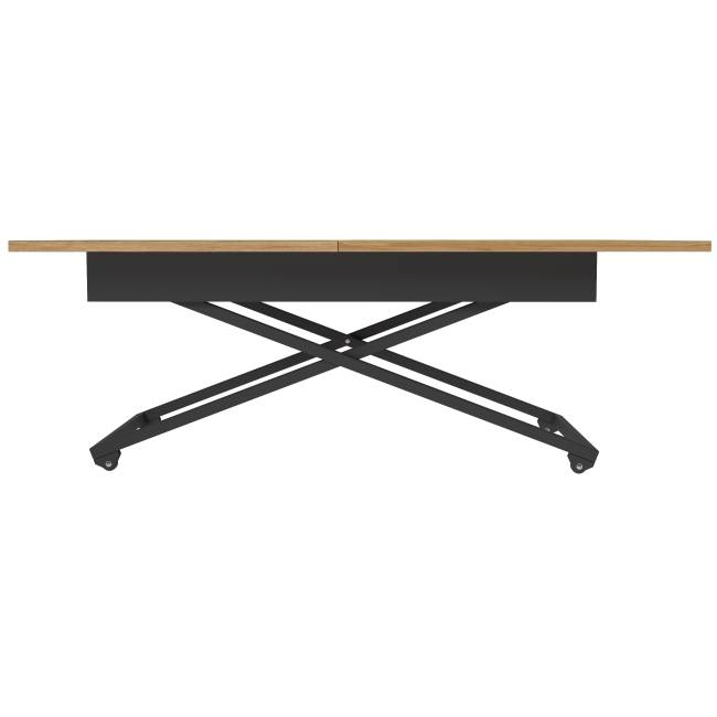 Стол универсальный трансформируемый АНДРЭ Loft ЛДСП дуб вотан/чёрный