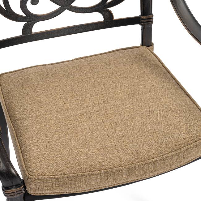 Комплект Secret De Maison Quartet/Квартет (стол +4 стула) алюминиевый сплав, бронза/bronze бронза/bronze алюминиевый сплав