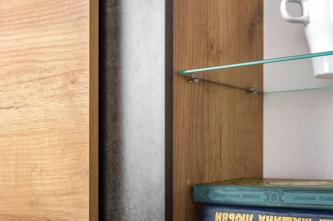 Стенка в гостиную Арчи № 4 цвет дуб крафт золотой/камень тёмный Стенка в гостиную Арчи № 4 цвет дуб крафт золотой/камень тёмный