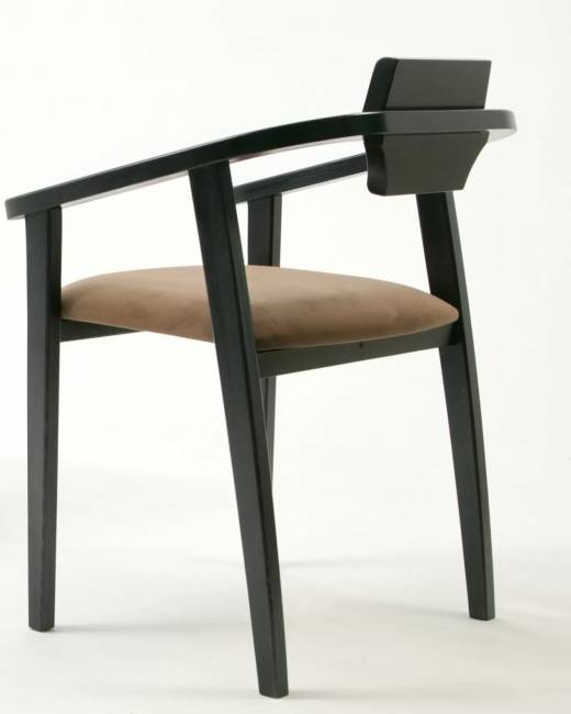 Стул-кресло Челси ПМ чёрный/коричневый