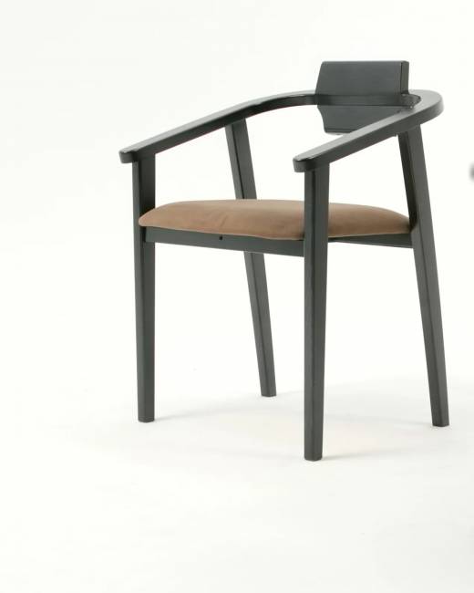 Стул-кресло Челси ПМ чёрный/коричневый