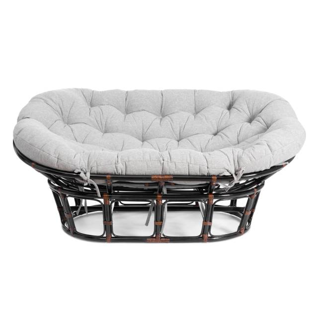 Диван MAMASAN/МАМАСАН 23/02 W /с подушкой/ 169х102х80 см, Antique brown, матрац 182х119 см, ткань серо-бежевая 3М 16/2 Antique brown