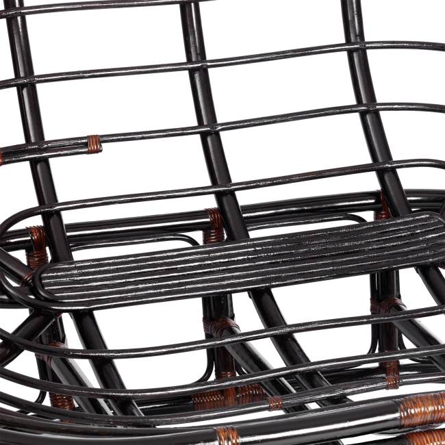 Диван MAMASAN/МАМАСАН 23/02 W /с подушкой/ 169х102х80 см, Antique brown, матрац 182х119 см, ткань серо-бежевая 3М 16/2 Antique brown