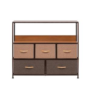 Комод Leset Локи 5 ящиков с полкой Коричневый Бежевый, светло-коричневый, темно-коричневый Комод Leset Локи 5 ящиков с полкой Коричневый Бежевый, светло-коричневый, темно-коричневый