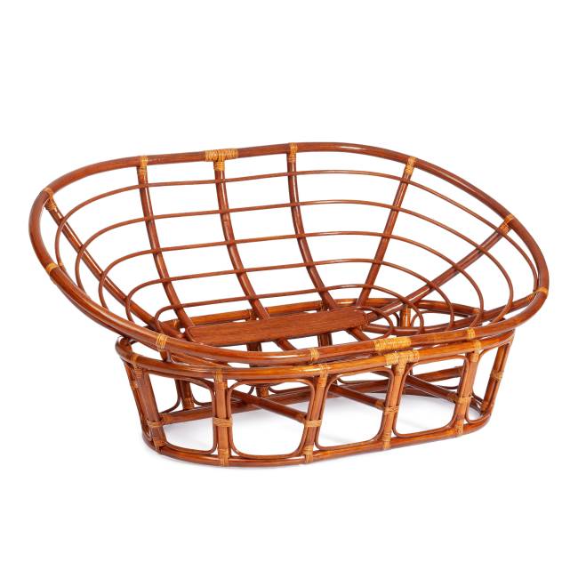 Диван MAMASAN/МАМАСАН 23/02 W /с подушкой/ 169х102х80 см, Cognac (коньяк), матрац 182х119 см, ткань серо-бежевая 3М 16/2 Cognac (коньяк)