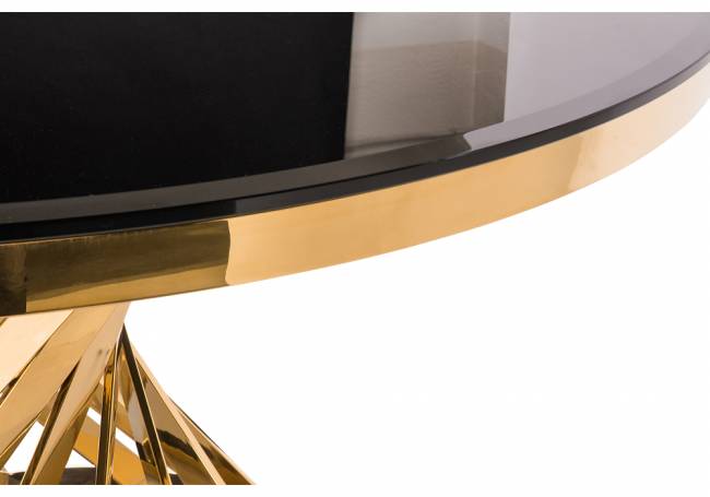 Стол стеклянный Twist gold / black Стол стеклянный Twist gold / black
