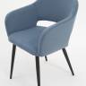 Стол Сканди К 100 орех с креслами Пичч велюр синий