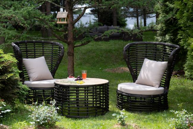 "Парма" кофейный комплект из искусственного ротанга, цвет бронзовый "Парма" кофейный комплект из искусственного ротанга, цвет бронзовый