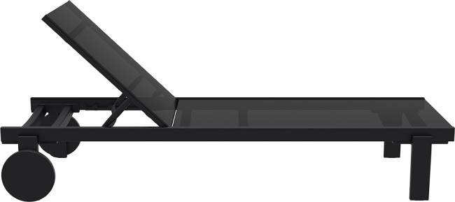 Шезлонг-лежак металлический Casablanca черный 1900х740х310 мм Шезлонг-лежак металлический Casablanca черный 1900х740х310 мм