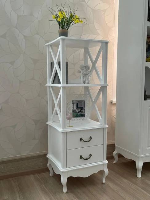 Этажерка 2 полки Малонн Ави Белый