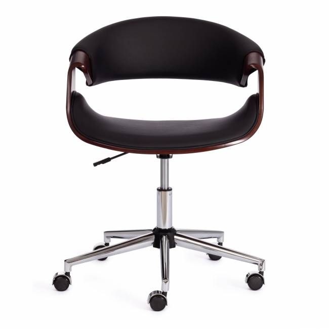 Кресло BEND  орех, кож/зам черный черный