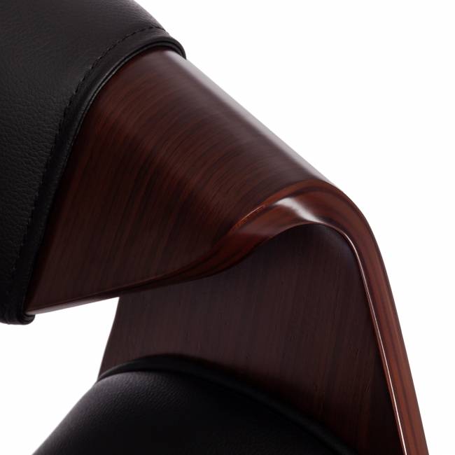 Кресло BEND  орех, кож/зам черный черный