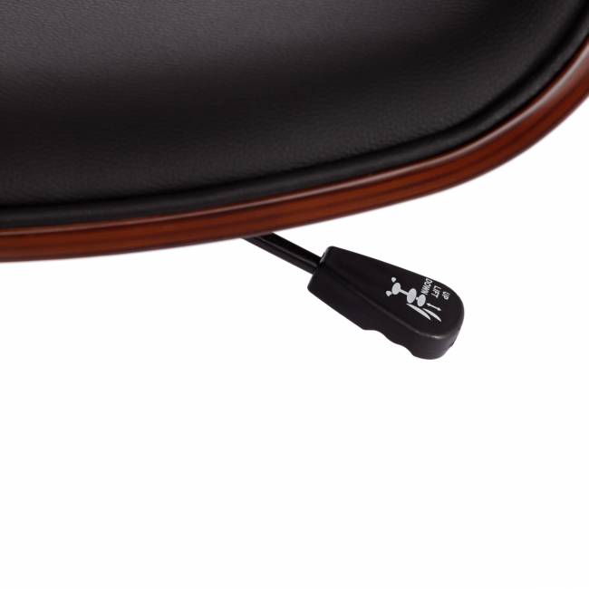 Кресло BEND  орех, кож/зам черный черный