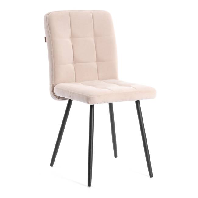 Комплект кресло + стул Medeo LT, флок , бежевый/черный, 7, 45х56х89 см бежевый/черный флок