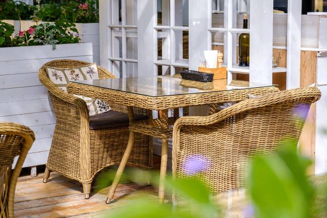 "Равенна" плетеное кресло из искусственного ротанга, цвет соломенный "Равенна" плетеное кресло из искусственного ротанга, цвет соломенный