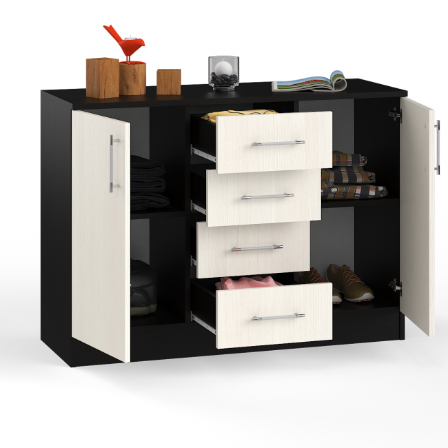 Комод СВК № 2, цвет венге/дуб лоредо Комод СВК № 2, цвет венге/дуб лоредо