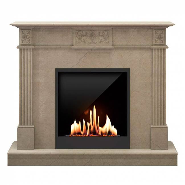 Биокамин в мраморном портале SteelHeat Lada (Стемалит)