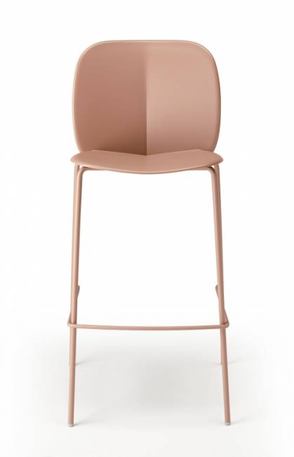 Стул пластиковый полубарный Mentha Go Green карамельный 490х520х1010 мм