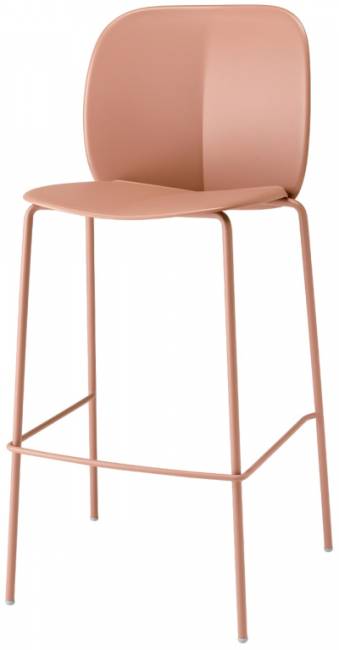 Стул пластиковый полубарный Mentha Go Green карамельный 490х520х1010 мм