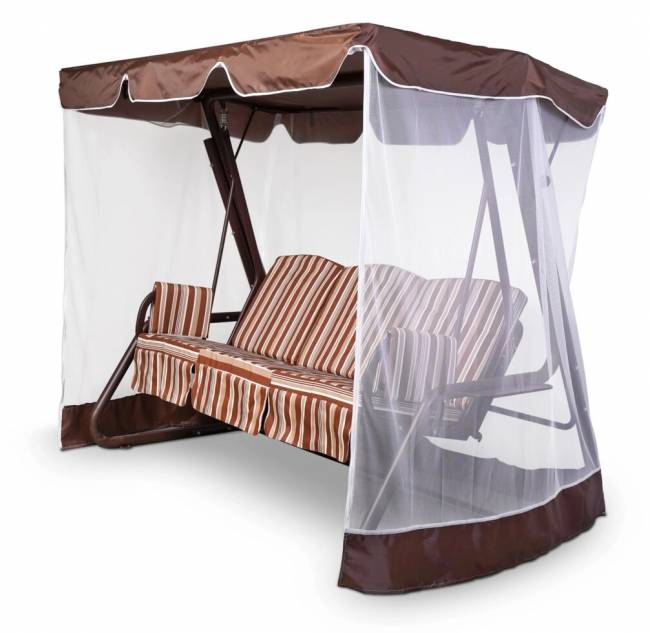 Тент-крыша + москитная сетка Элит Люкс Плюс 240х123х175, шоколад