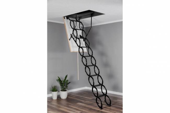 Чердачная ножничная лестница NOZYCOWE METAL TERMO