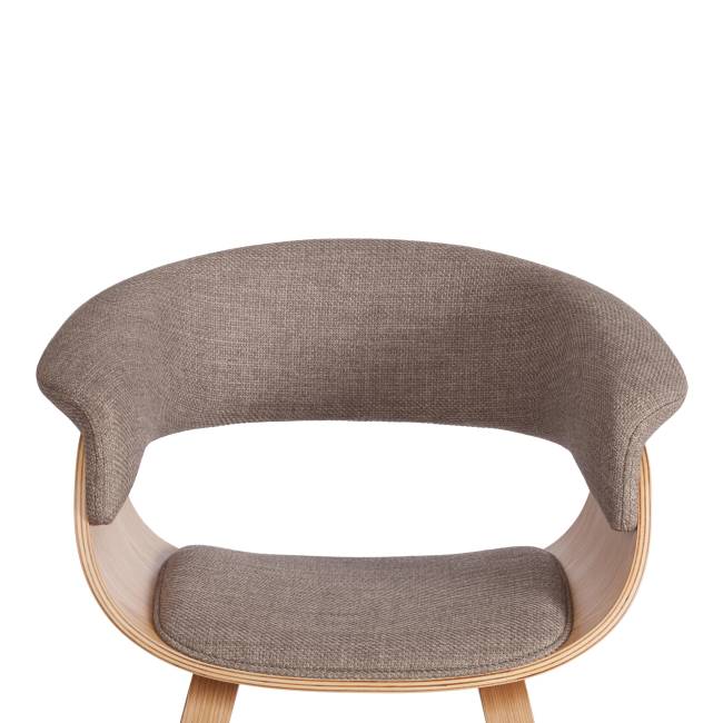 Стул VIMTA (mod.8021) дерево / ткань, 69х56х77 см, натуральный/бежевый, Aimcasa 5 береза, серый дерево / ткань