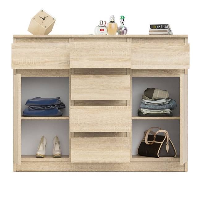 Комод с ящиками и дверками Мори МК1200.4 цвет дуб сонома Комод с ящиками и дверками Мори МК1200.4 цвет дуб сонома