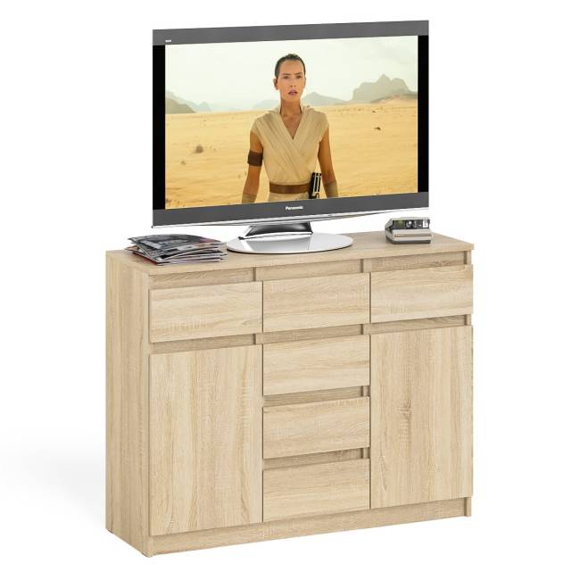 Комод с ящиками и дверками Мори МК1200.4 цвет дуб сонома Комод с ящиками и дверками Мори МК1200.4 цвет дуб сонома