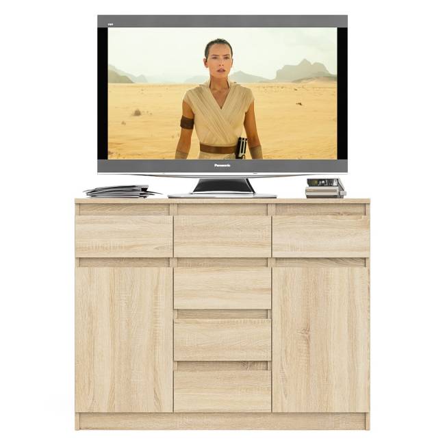 Комод с ящиками и дверками Мори МК1200.4 цвет дуб сонома Комод с ящиками и дверками Мори МК1200.4 цвет дуб сонома