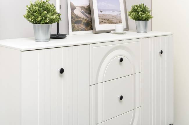 Белая мебель для спальни Валенсия № 17 цвет белый шагрень