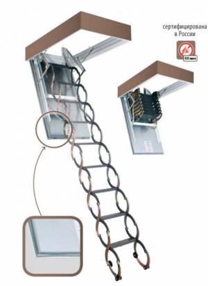 Чердачная термоизоляционная ножничная лестница LSF