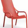 Лаунж-кресло пластиковое Net Lounge коралловый 615х900х990 мм Лаунж-кресло пластиковое Net Lounge коралловый 615х900х990 мм