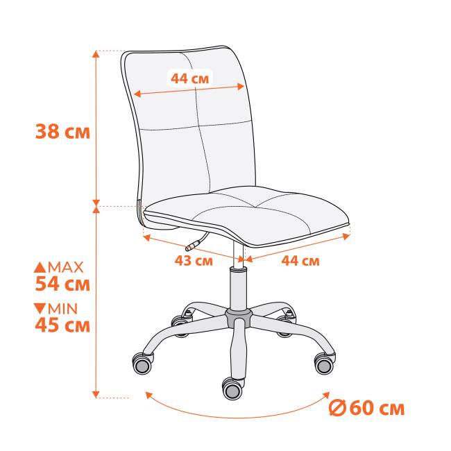 Кресло Azura кож/зам, черный, 36-6 черный кож/зам