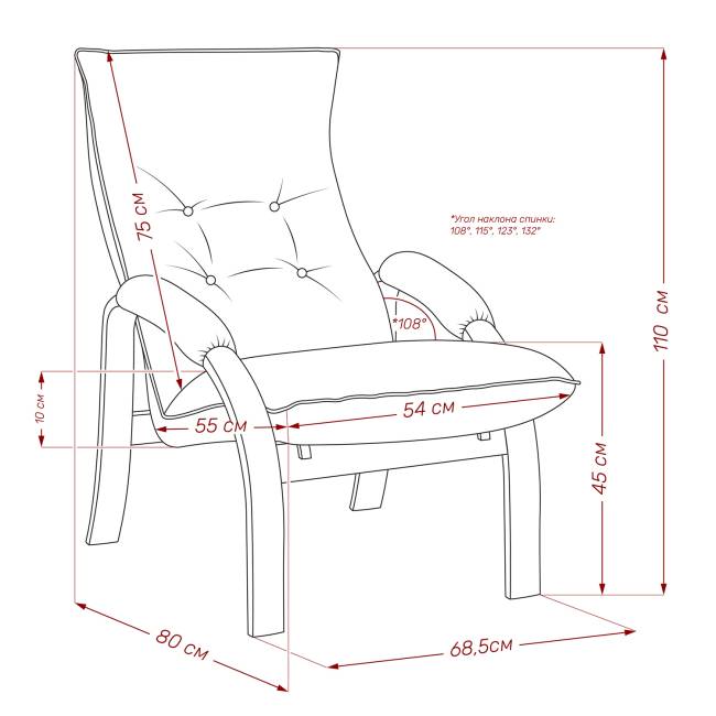 Кресло-трансформер Leset Левада Венге текстура V32 серый Кресло-трансформер Leset Левада Венге текстура V32 серый