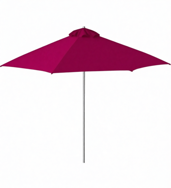Зонт пляжный профессиональный Ø2.5 м Kiwi Clips серебристый, фуксия Ø2500 мм