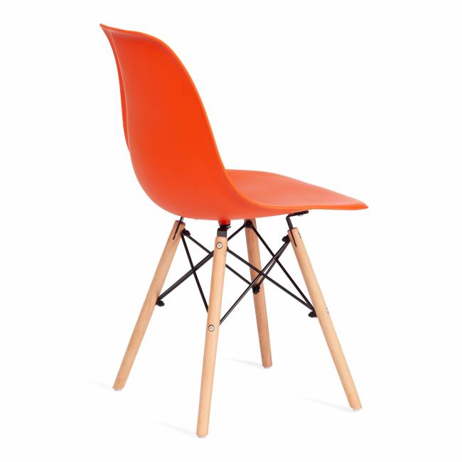 Стул CINDY (EAMES) (mod. 001) дерево бук/металл/сиденье пластик, 51x46x82см, оранжевый/orange (Комплект из 4 шт.) оранжевый/orange дерево бук/металл/сиденье пластик Стул CINDY (EAMES) (mod. 001) дерево бук/металл/сиденье пластик, 51x46x82см, оранжевый/orange (Комплект из 4 шт.) оранжевый/orange дерево бук/металл/сиденье пластик
