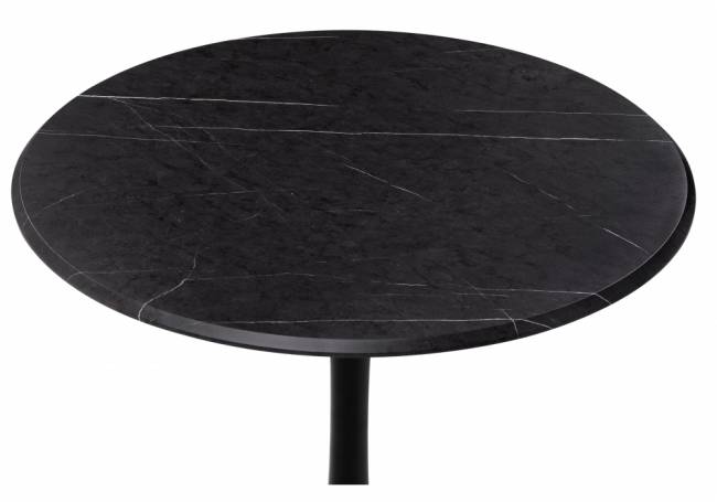 Стол деревянный Тулип 90х73 мрамор черный / черный Стол деревянный Тулип 90х73 мрамор черный / черный