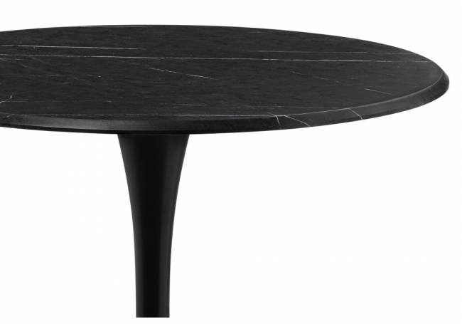 Стол деревянный Тулип 90х73 мрамор черный / черный Стол деревянный Тулип 90х73 мрамор черный / черный