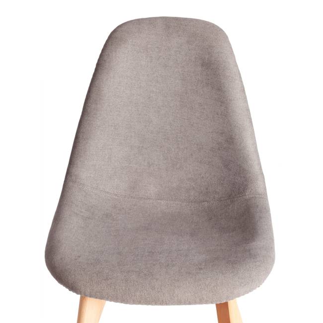 Стул CINDY SOFT (mod. C1021F1-1) фактурный велюр/дерево бук, 55 х 48 х 83 см, Серый LY1701-26 / натуральный (Комплект из 4 шт.) серый фактурный велюр/дерево бук