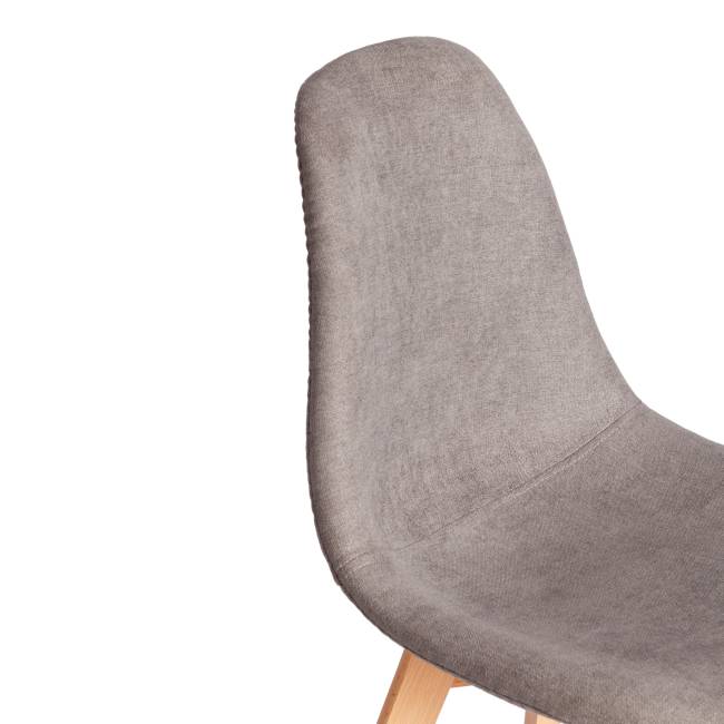 Стул CINDY SOFT (mod. C1021F1-1) фактурный велюр/дерево бук, 55 х 48 х 83 см, Серый LY1701-26 / натуральный (Комплект из 4 шт.) серый фактурный велюр/дерево бук