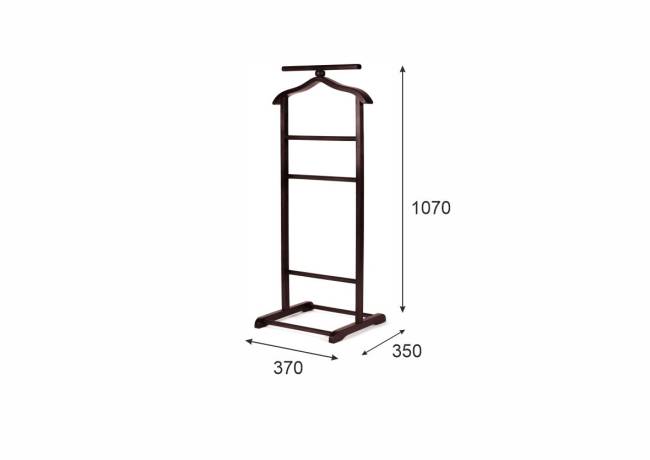 Вешалка костюмная В 6Н махагон
