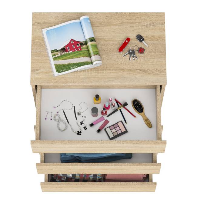 Узкий комод пять ящиков Мори МК700.5 цвет дуб сонома