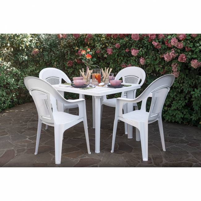 Стол пластиковый квадратный белый Стол пластиковый квадратный белый